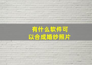 有什么软件可以合成婚纱照片