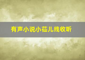 有声小说小苮儿线收听