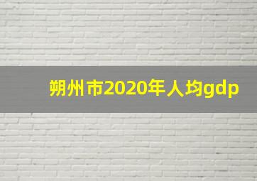 朔州市2020年人均gdp