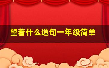 望着什么造句一年级简单