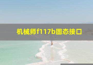 机械师f117b固态接口