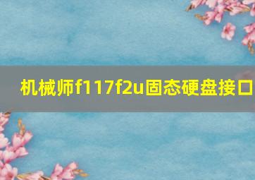 机械师f117f2u固态硬盘接口