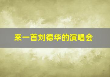 来一首刘德华的演唱会