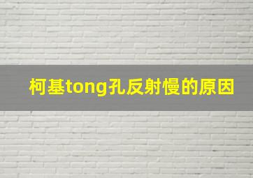 柯基tong孔反射慢的原因