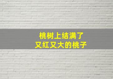 桃树上结满了又红又大的桃子