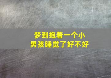 梦到抱着一个小男孩睡觉了好不好