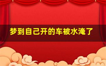 梦到自己开的车被水淹了