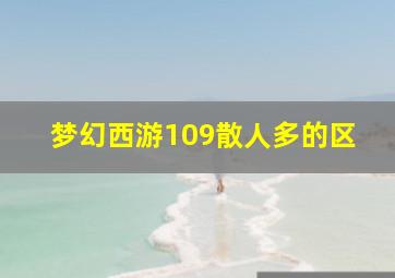 梦幻西游109散人多的区