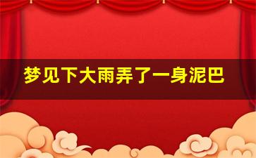 梦见下大雨弄了一身泥巴