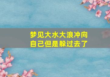 梦见大水大浪冲向自己但是躲过去了