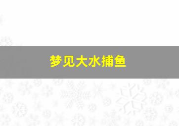 梦见大水捕鱼