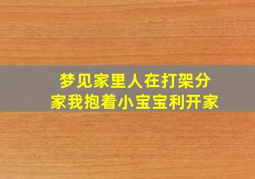 梦见家里人在打架分家我抱着小宝宝利开家