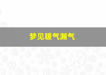 梦见暖气漏气