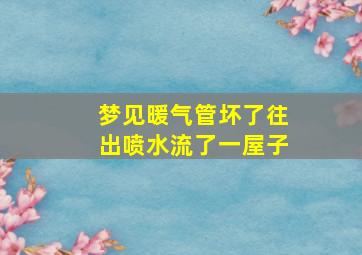 梦见暖气管坏了往出喷水流了一屋子