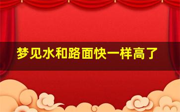 梦见水和路面快一样高了