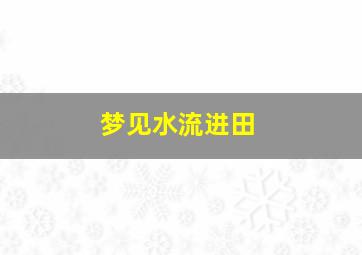 梦见水流进田