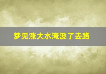 梦见涨大水淹没了去路