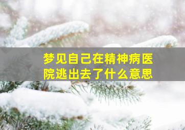 梦见自己在精神病医院逃出去了什么意思