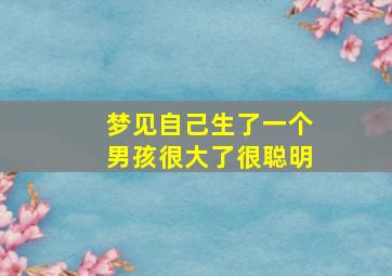 梦见自己生了一个男孩很大了很聪明