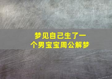 梦见自己生了一个男宝宝周公解梦