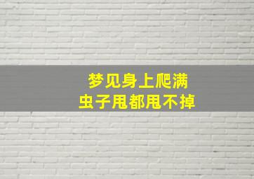 梦见身上爬满虫子甩都甩不掉