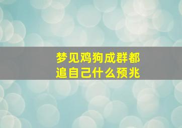 梦见鸡狗成群都追自己什么预兆