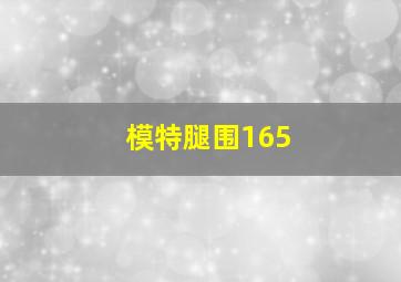 模特腿围165