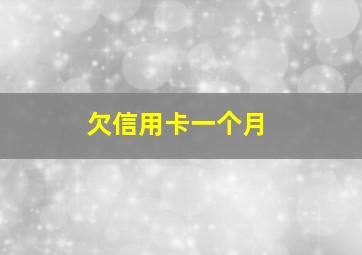 欠信用卡一个月