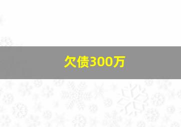 欠债300万