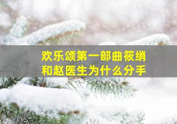 欢乐颂第一部曲筱绡和赵医生为什么分手