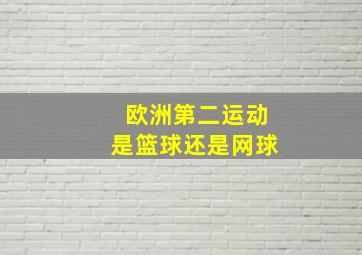 欧洲第二运动是篮球还是网球