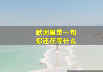 歌词里带一句你还在等什么