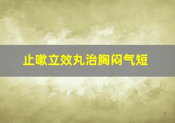 止嗽立效丸治胸闷气短