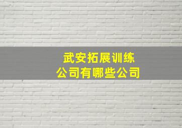 武安拓展训练公司有哪些公司