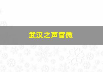 武汉之声官微