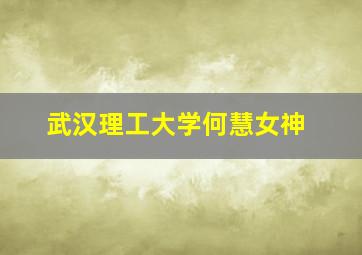 武汉理工大学何慧女神