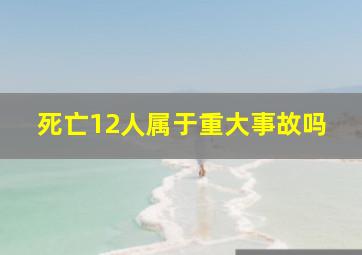 死亡12人属于重大事故吗