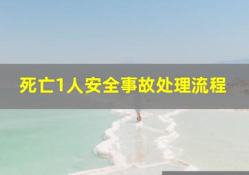 死亡1人安全事故处理流程