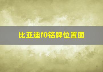 比亚迪f0铭牌位置图