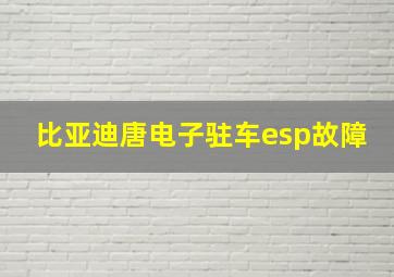 比亚迪唐电子驻车esp故障