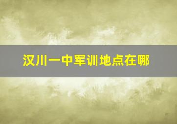 汉川一中军训地点在哪