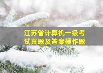 江苏省计算机一级考试真题及答案操作题