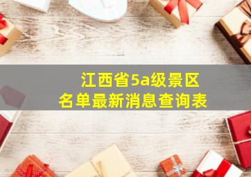 江西省5a级景区名单最新消息查询表