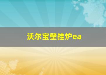 沃尔宝壁挂炉ea