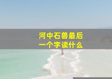 河中石兽最后一个字读什么