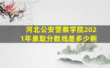 河北公安警察学院2021年录取分数线是多少啊