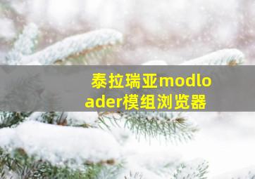 泰拉瑞亚modloader模组浏览器