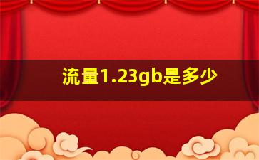 流量1.23gb是多少