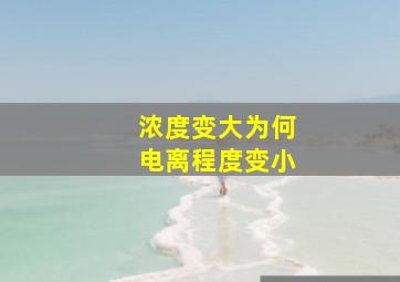 浓度变大为何电离程度变小