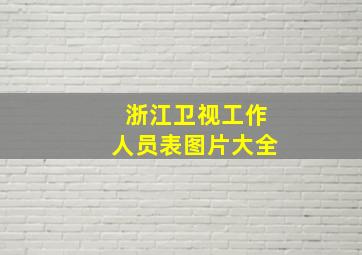 浙江卫视工作人员表图片大全